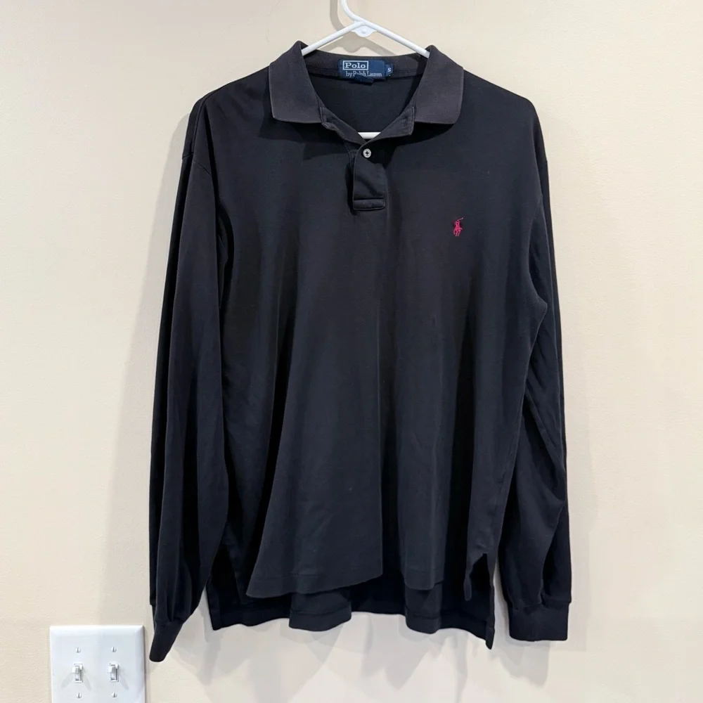 🔥Polo by Ralph Lauren Men's Black Long Sleeve Shirt🔥